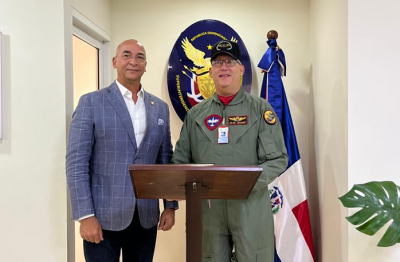 El Director Ejecutivo SVSP, recibió en su despacho, la visita de cortesía del Gral. de Brigada Piloto William W. Sharp Jiménez, FARD.