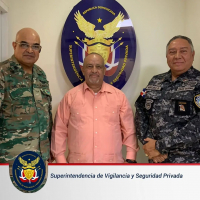 El Director Ejecutivo de la SVSP recibió la visita de cortesía del General Jorge Mancebo Bautista P.N., así como del Sr. Juan Placencia,