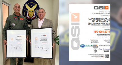 La Superintendencia de Vigilancia y Seguridad Privada recibe la recertificación ISO 9001-2015.