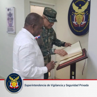 Visita de cortesía del General de Brigada (r) Amalio Pinales Puello, ERD, Gerente General de la empresa Seguridad y Protección Institucional (SEPROI).